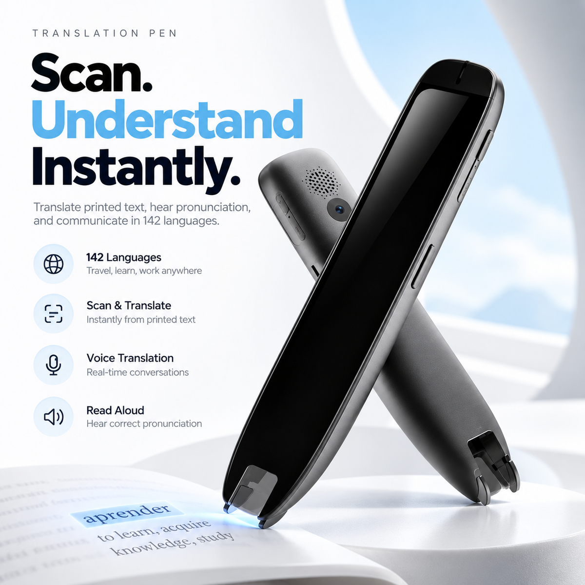 Translation Pen with 142 Languages Supported