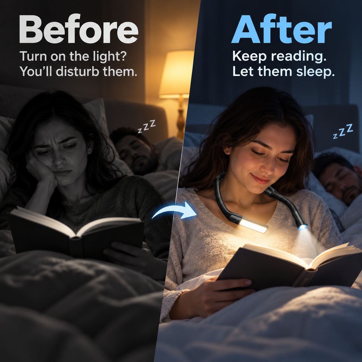 Hands-free Neck Light, 100 Hours Reading